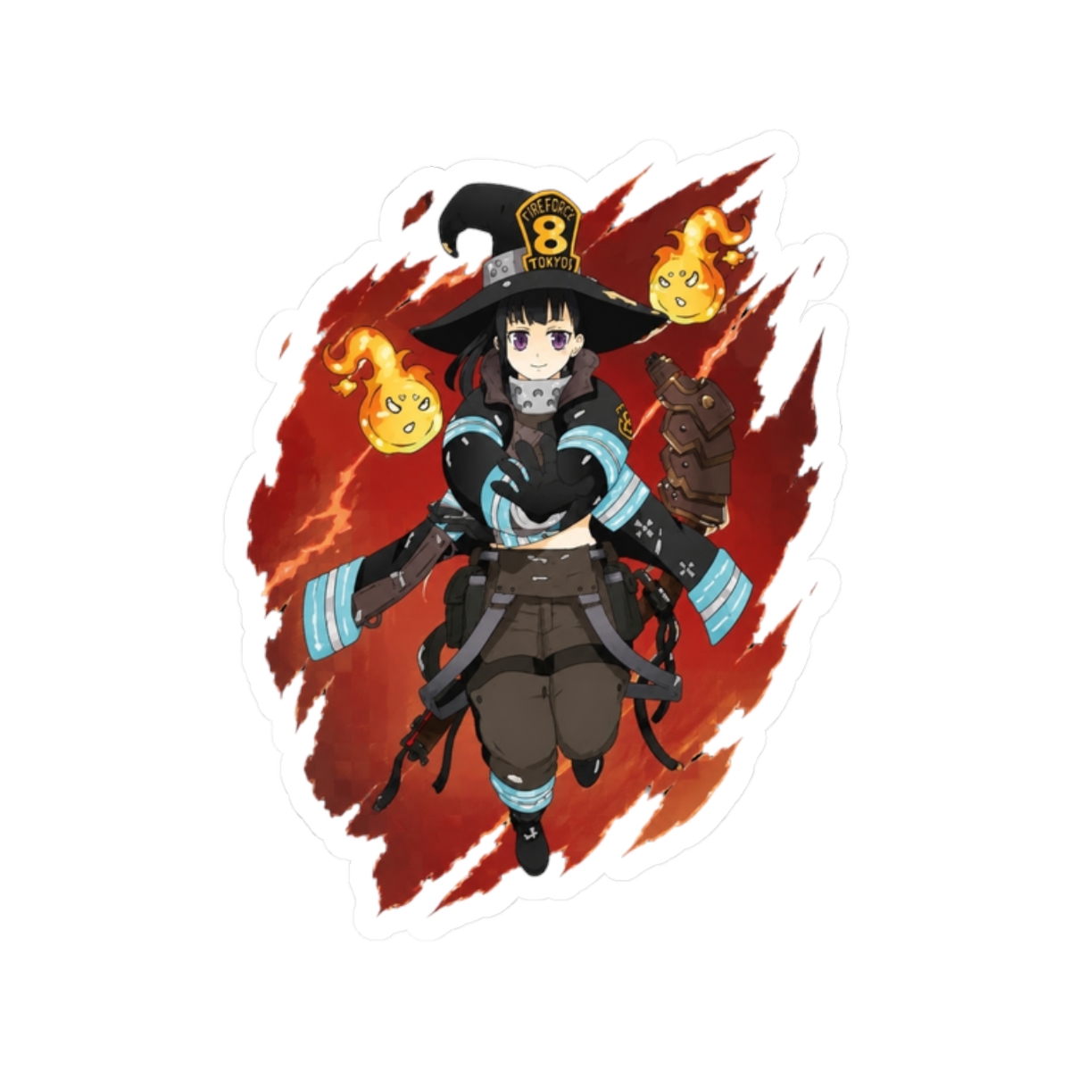 fire force - Maki Oze Sticker - alternate angle 3, merchandise