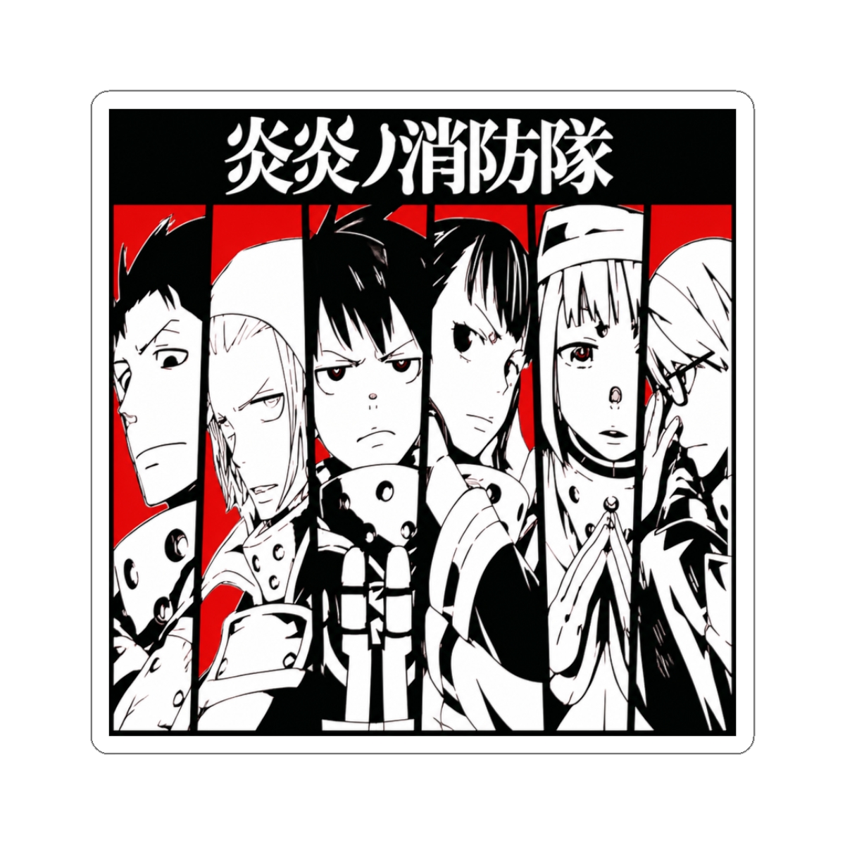 Fire Force Company 8 Sticker - Official stickers merchandise