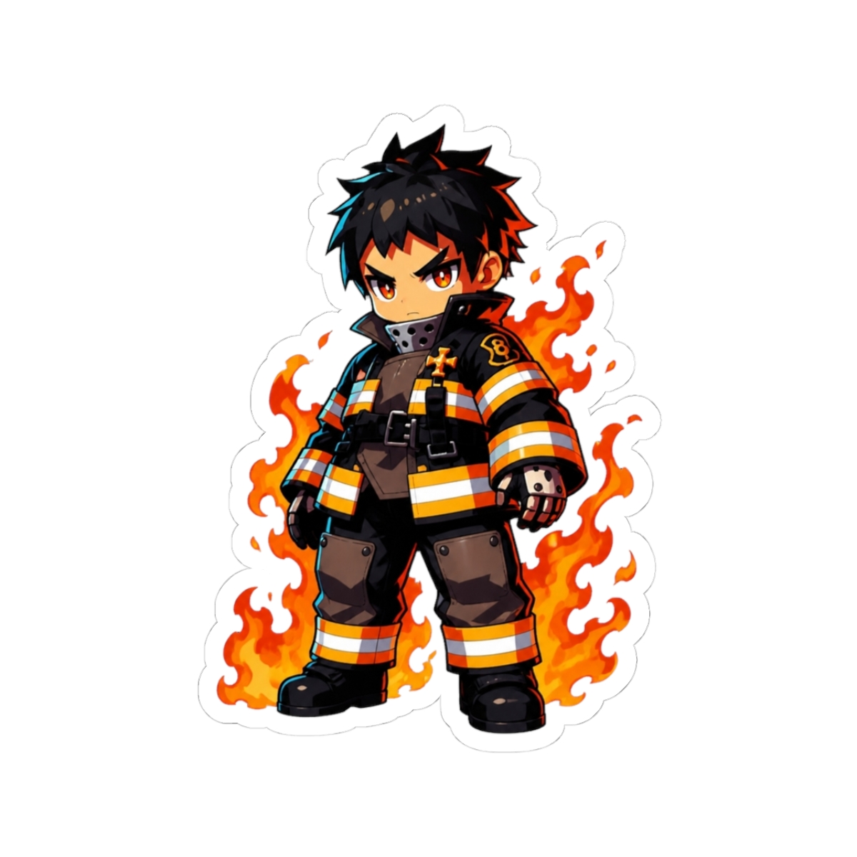 shinra kasukabe - fire force Sticker
