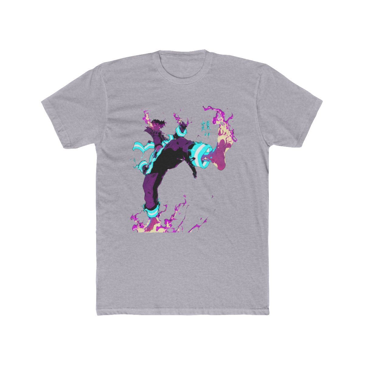 Shinra Fire Force Neon Art Print T Shirt - alternate angle 5, merchandise