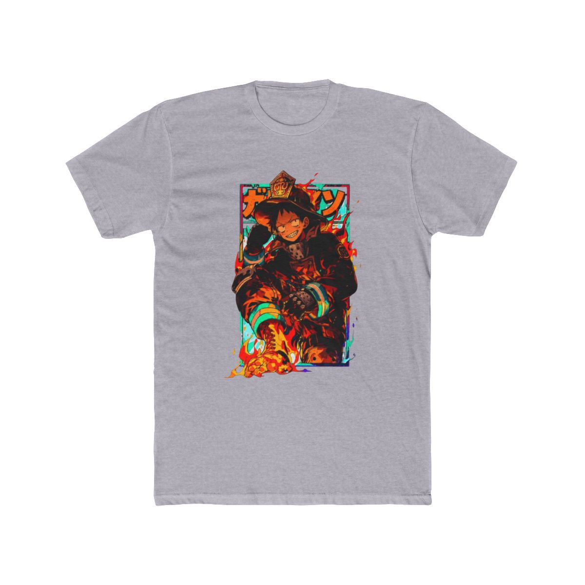 Fire Force Shinra Flame Anime Art T Shirt - alternate angle 5, merchandise