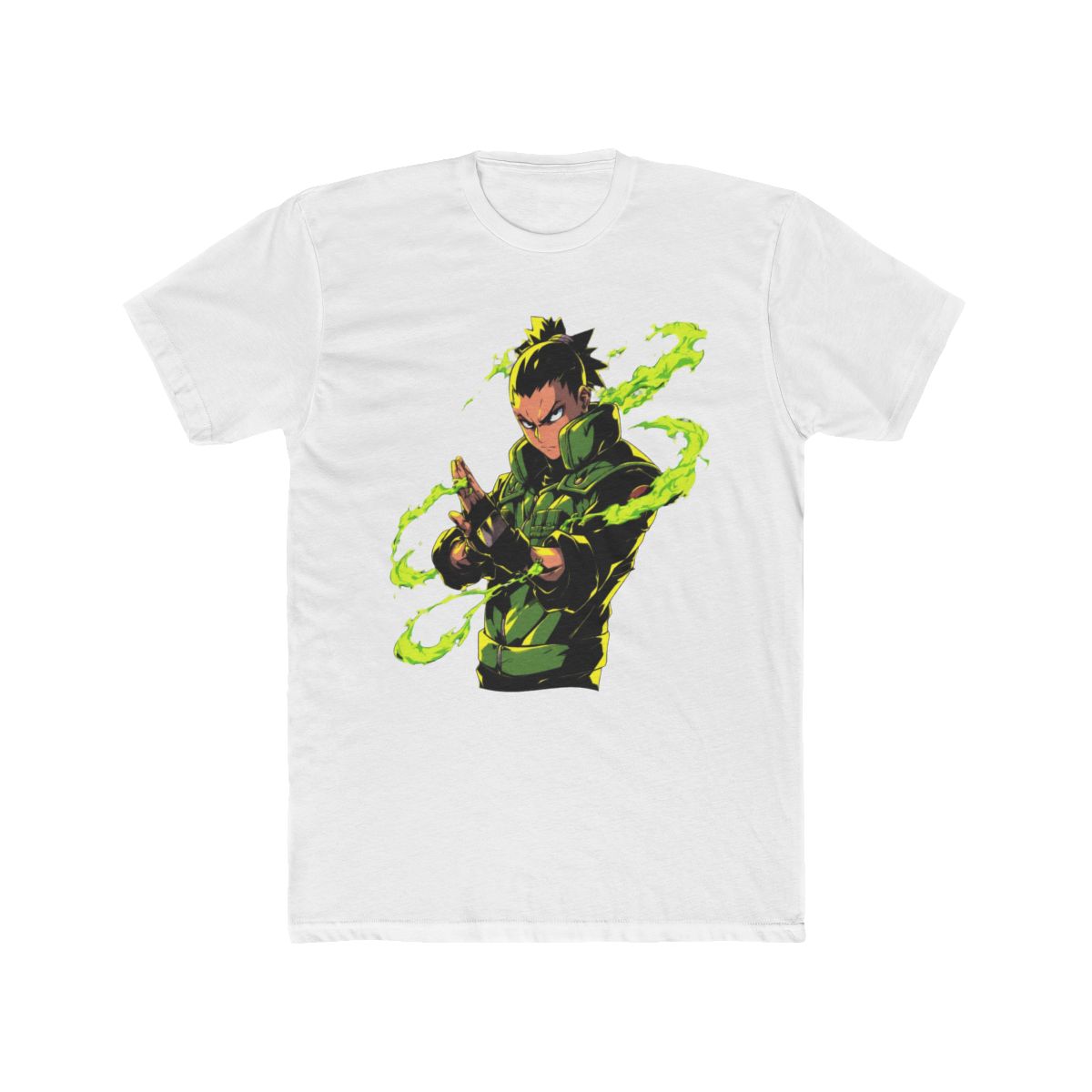 Shinra Kusakabe Green Flames Art T Shirt | Fire Force - Official t-shirts merchandise