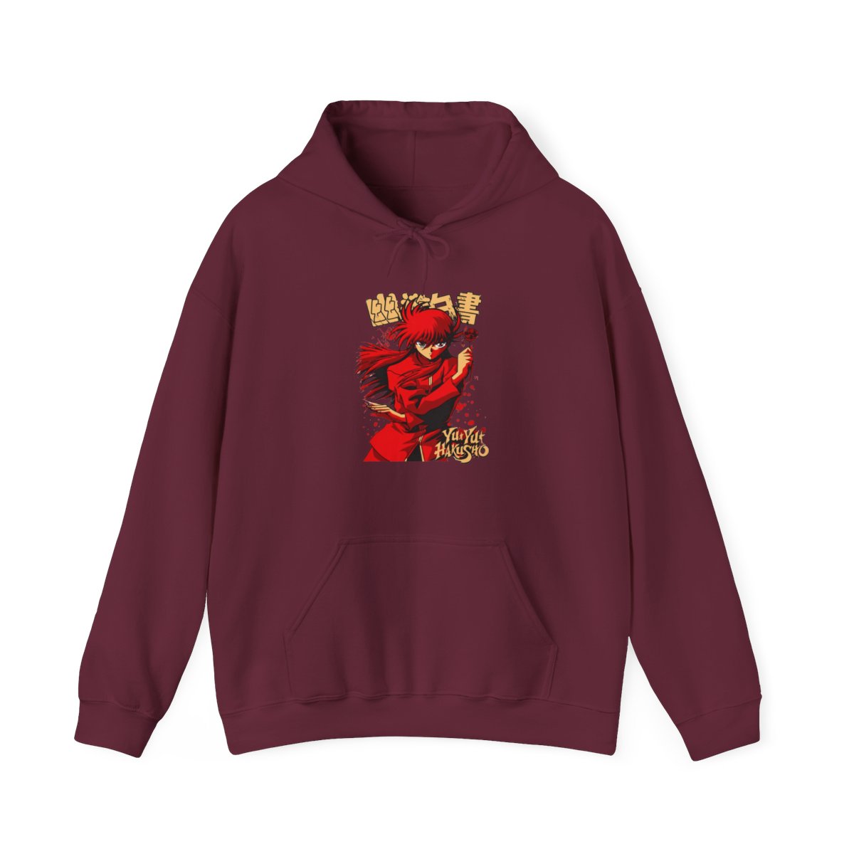 Kurama Hoodie Yu Yu Hakusho Red Battle Stance | Fire Force - alternate angle 3, merchandise