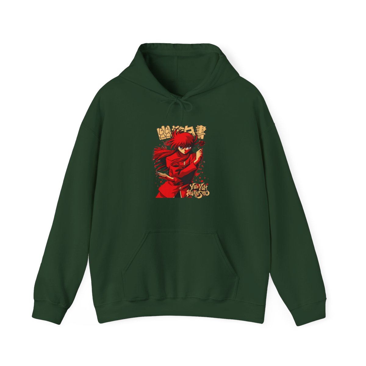 Kurama Hoodie Yu Yu Hakusho Red Battle Stance | Fire Force - alternate angle 5, merchandise