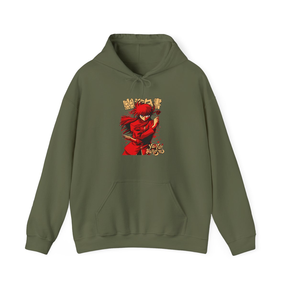 Kurama Hoodie Yu Yu Hakusho Red Battle Stance | Fire Force - alternate angle 4, merchandise